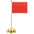 thumbnail image 1 of Unique Bargains Drapeau Stands Mini Porte-Drapeaux de Table Drapeau Or Ton avec Drapeau Rouge pour Décoration de Fournitures de Fête, 1 of 5
