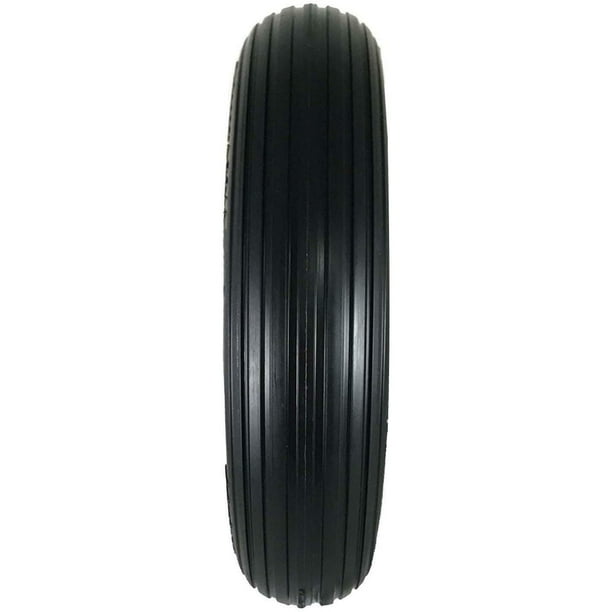 Flat Free Wheelbarrow Tire 4.006, 13 inch Wheelbarrow Wheel with 3/4
