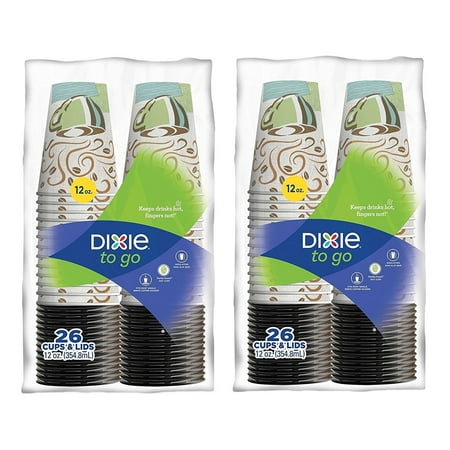 1985 Fa Cup - Dixie To Go Perfectouch Paper Cups and Lids, Pack of 2 - 52 count
