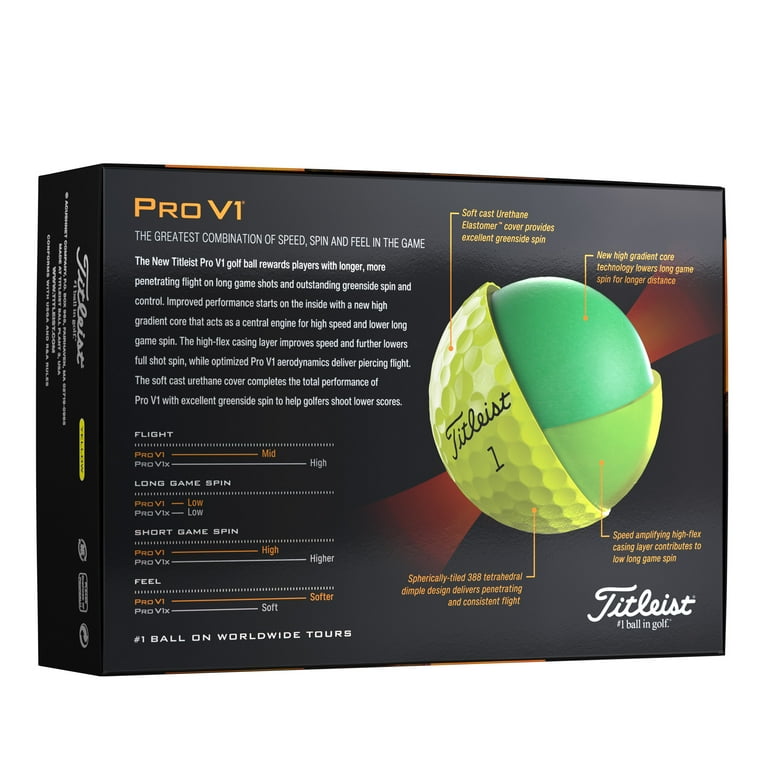 Titleist Pro V1 2023 Edition Tour Golf Balls, Urethane