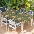 thumbnail image 2 of Easter Bunny Table Cloths for 6 Foot Rectangle Tables, Spring Yellow Flowers Country Plants Green Patio Waterproof Elastic Fitted Tablecloths, Washable Rectangular Table Cover for Camping, 2 of 8