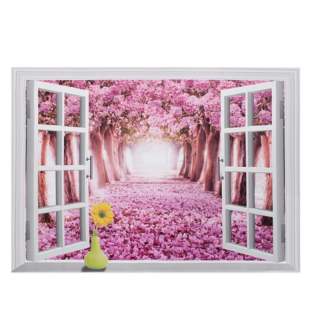 Unique Bargains Fake Window Views Design Removable Wall Decal Sticker Diy Decor