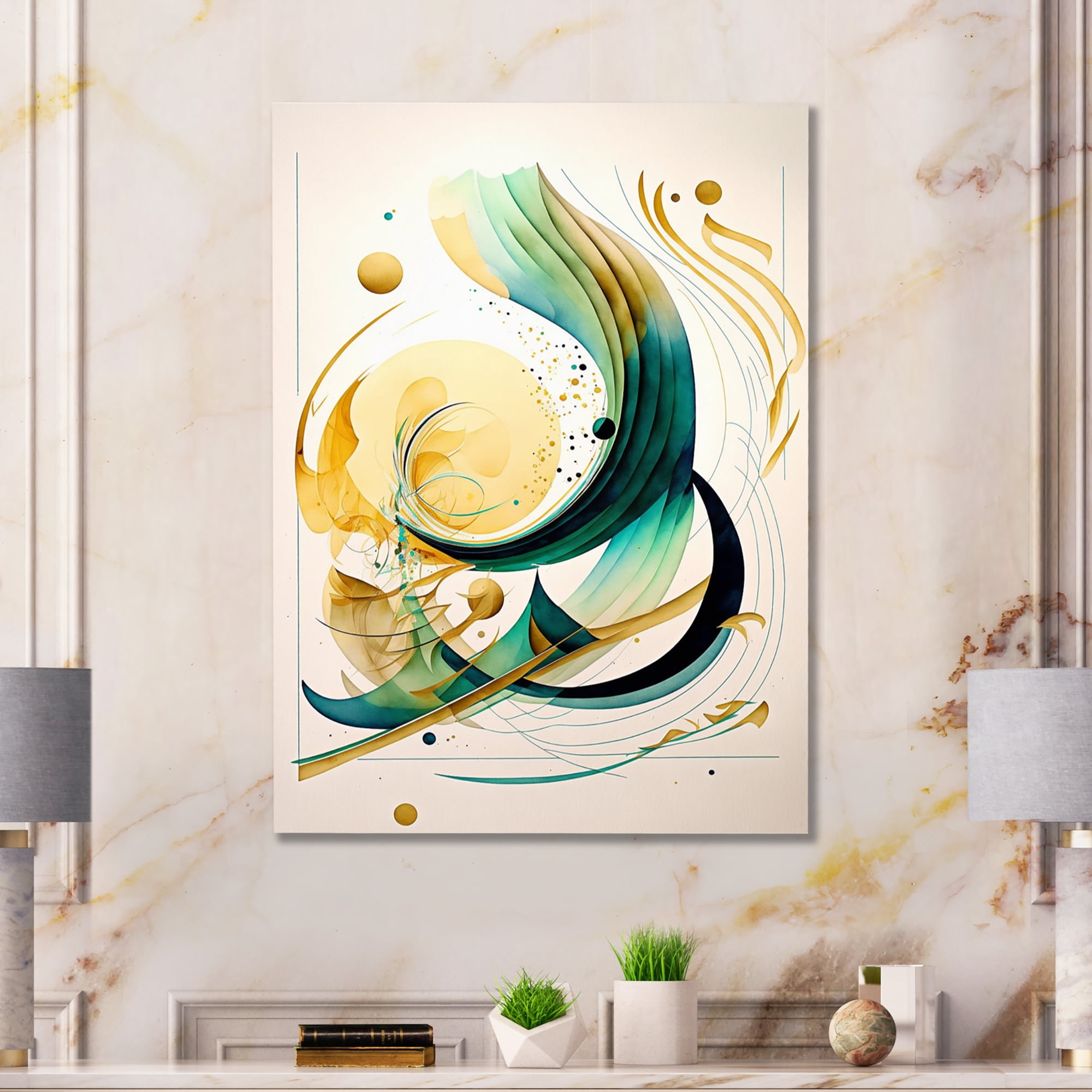Designart Golden Spiral Movement III Canvas Wall Art