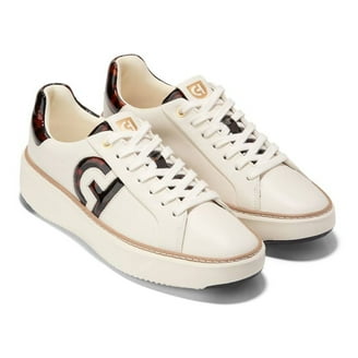 Cole Haan Women's Grandpro Premier Runners Sneaker, Ivory/Thistlel