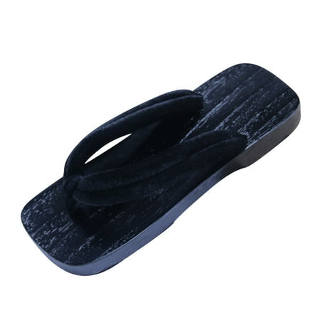 

KEUSN Men Shoes Square Head Fashion Clip Toe Flip Flop Japanese Clogs Cool Flip Flop