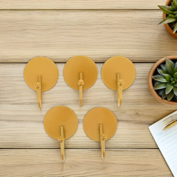 BESTYASH 10Ud Adhesivos Dorados Fuerte Para Colgar Ropa Y Accesorios En Superficies Variadas