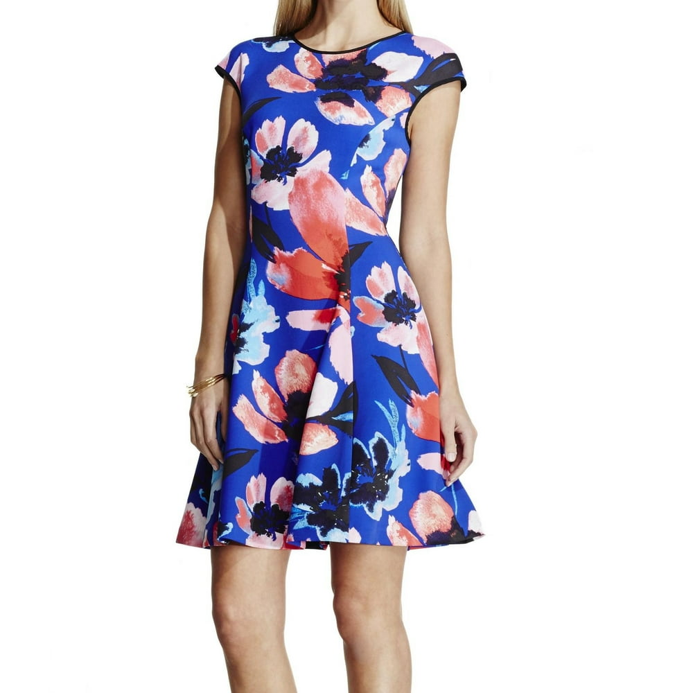 Vince Camuto - Vince Camuto NEW Royal Blue Womens Size 6 Floral Print ...