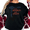 Black-1, variant on Women's "More Spaghetti Less Upsetti" Funny Food Graphic Casual Tee Short Sleeve Round Neck Top Black S-5XL