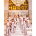thumbnail image 4 of Vestido de dama de honor Rier con un solo hombro, satén, sirena, azul empolvado, 4 of 8