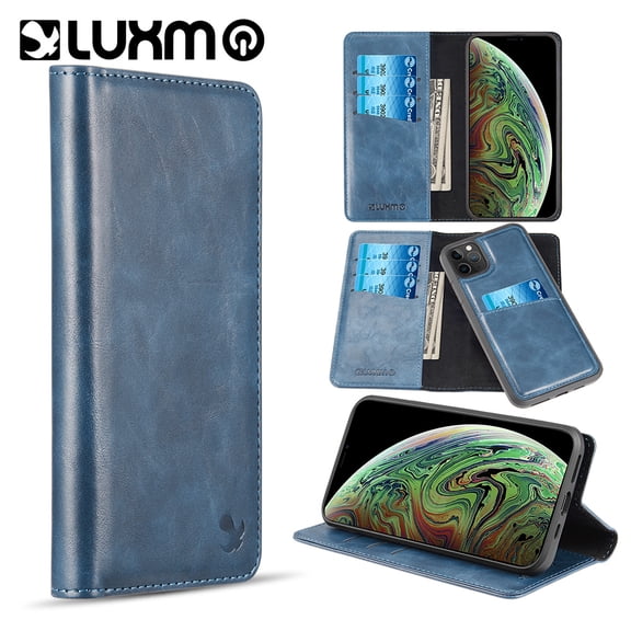 GSA Detachable Gentleman Folio Wallet Case for iPhone 11 Pro (5.8") - Blue