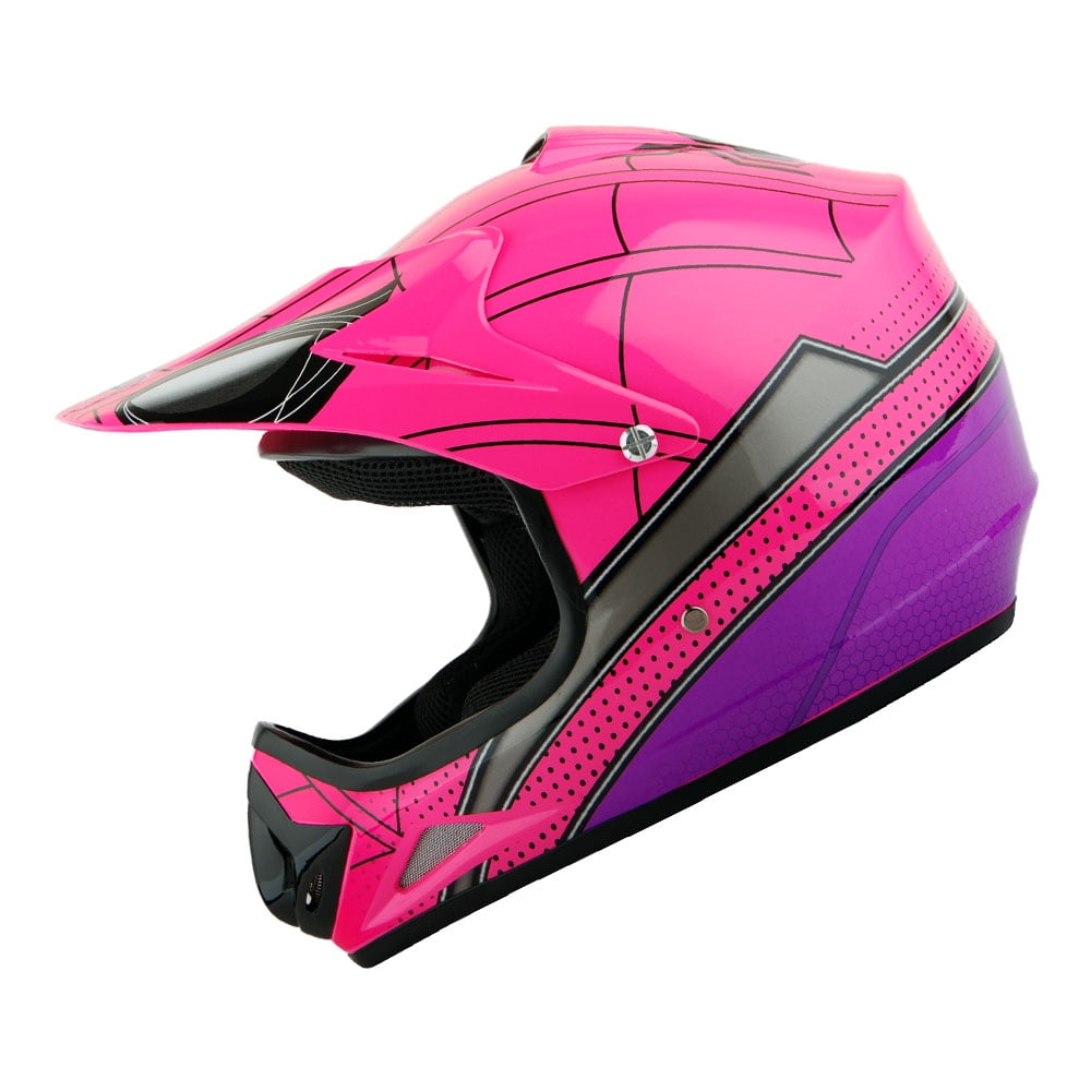 pink dirt bike helmet