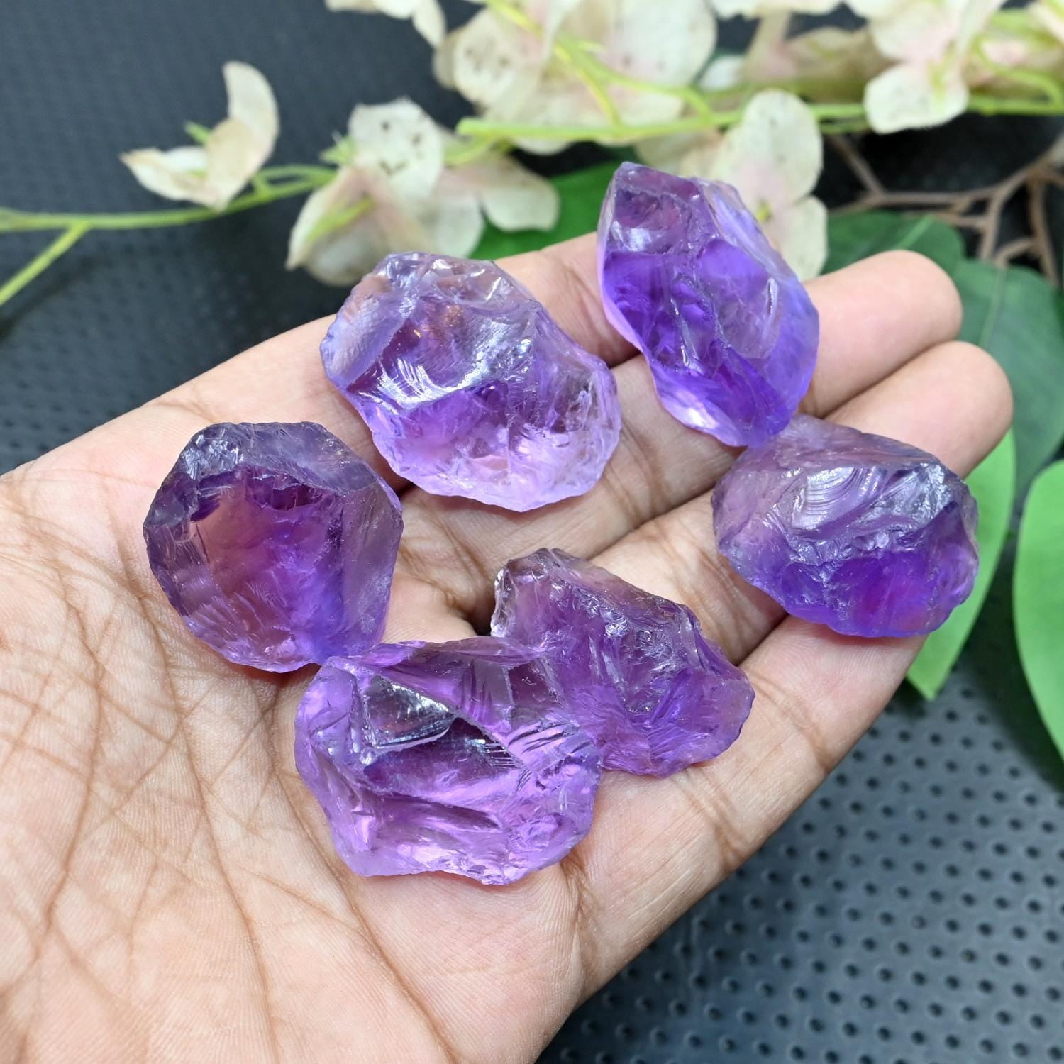 A.B. Gems Raw Amethyst Crystal: Huge Size Natural A Grade Rough Stone