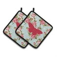 thumbnail image 1 of Caroline's Treasures Papillon Shabby Chic Bleu Roses Paire de Porte-Pot BB1050-RS-BU-PTHD 7.5HX7.5W Multicolore, 1 of 3