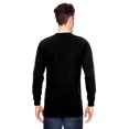 thumbnail image 2 of Bayside Adult 6.1 oz., 100% Cotton Long Sleeve T-Shirt - BLACK - L, 2 of 3