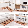 thumbnail image 5 of Coffee Kitchen Rugs and Mats Sets of 2,Brown Kitchen Decoration Non-Slip Absorbent Mat for Sink Waterproof Runner Rug for Laundry Room,17x24+17x48inch, 5 of 5