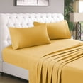 thumbnail image 1 of 400 Thread Count 100% Egyptian Cotton 4-Piece Bed Sheet Set (1 Flat, 1 Fitted Sheet, 2 Pillow Covers) 24 Inches Deep Pocket Solid Pattern, 1 of 6