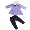 thumbnail image 4 of Ropa de muñeca para bebé, pantalones de para proteger 2 unids/set para conjunto de ropa 18 pulgadas, juguete para de imitación par Púrpura Yotijar Ropa de muñeca de 18 pulgadas, 4 of 5