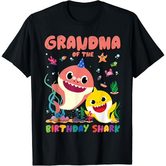 Funny Birthday Grandma Of The Birthday Family Shark Unisex T-Shirt S-5Xl - Best Birthday Gifts