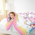 thumbnail image 4 of Manfei Gamer Girl Bedding Comforter Set,Gameing Game Gamepad Twin Comforter Sets,Pink White Blue Bedding Set For Kids Teens,Super Cozy Bedroom Decoration Reversible,2 Pieces, 4 of 8