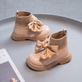 thumbnail image 4 of Girls Socks and Boots 2023 Autumn New Shoes Little Girls' Bow Princess Style Leather Boots Middle and Big Children's Single Boots, 4 of 6