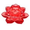 thumbnail image 2 of Candelabros de Cristal BLESIY Forma Flor Loto Adornos de Budismo Religioso rojo, 2 of 8
