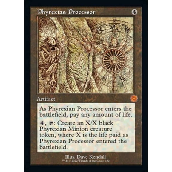 MtG The Brothers' War Retro Artifacts Mythic Rare Phyrexian Processor (Retro Schematic FOIL) #102