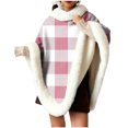 thumbnail image 1 of RXMEKW Châle Sans Manches à Col Épais pour Femmes en Acrylique, Poncho d'Intérieur Vert Armée, 1 of 6