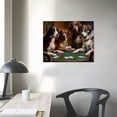 thumbnail image 4 of Awypu  Dogs Playing Poker 98 Canvas Art - Home Decor Wall Art Print Poster Painting Large, 4 of 5