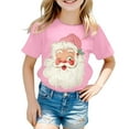 thumbnail image 6 of Ulanda Christmas Shirts Toddler Boys Girls Christmas Santa T-Shirt Kids Xmas Holiday Tee Tops (Pink, 2-3 Years), 6 of 6