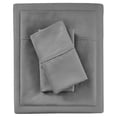 thumbnail image 1 of Beautyrest Contemporary Cotton and Polyester Solid Sheet Set in Charcoal, 1 of 8