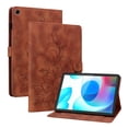 thumbnail image 2 of Case for Oppo Realme Pad Mini 8.7 inch 2022, Embossed Flower PU Leather Flip Wallet Folio Stand Cover, Brown, 2 of 7