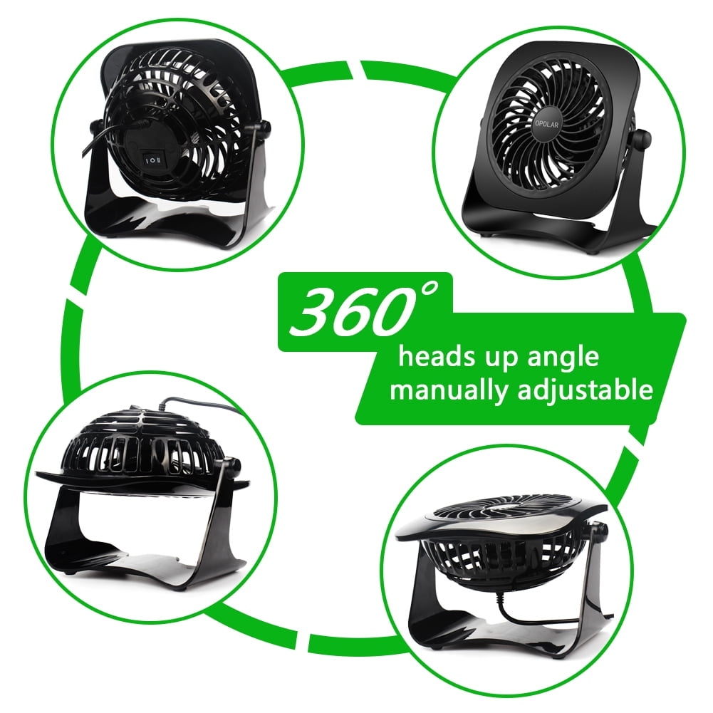Private Jungle 4 Inch Mini USB Desk Fan, 2 Speeds, Lower Noise, USB Powered, 360° Up and Down,3.8 ft Cable,Powerful Black Fan for Home and Office Private Jungle 4 Inch Mini USB Desk Fan, 2 Speeds, Lower Noise, USB Powered, 360° Up and Down,3.8 ft Cable,Powerful Black Fan for Home and Office