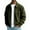 Army Green, variant on Mens Corduroy Jackets Lapel Collar Long Sleeve Shirt Jacket Lightweight Zipper Shacket with 3 Pockets Casual Basic Shirts Athletic Tops Soft Retro Style T-Shirts Comfy Outerwear