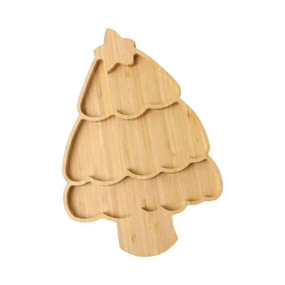 Tachiuwa Serving Platter Cute Dining Plate Christmas Decoration Snack Plate Decorative Plate for Bread Fruit Sandwich Cheese Biscuits Christmas tree
