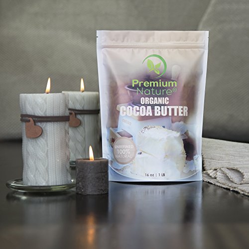 Organic Pure Raw Cocoa Butter 16 oz Unrefined Natural Cacao Bar Anti