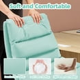 thumbnail image 2 of YODOLLA Office Chair with Wheels, Adjustable Height Vanity Chair with Back Armless Desk Chair and PU Leather Swivel Chair for Office, Home, Light Green, 2 of 10