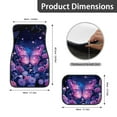 thumbnail image 6 of HUIACONG Purple Butterfly Daisy Car Floor Mats with Steering Wheel Cover and Car Seat Covers All Weather Driver Seat, Passenger Seat and Rear Floor Mats Easy Installation for Additional Protection, 6 of 8