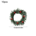 thumbnail image 3 of ToyKingdee Mini Christmas Wreaths Plain Small Wreath for Kitchen Cabinet Window Indoor Decorations Holiday Mini Pine Wreath Ornaments, 3 of 6