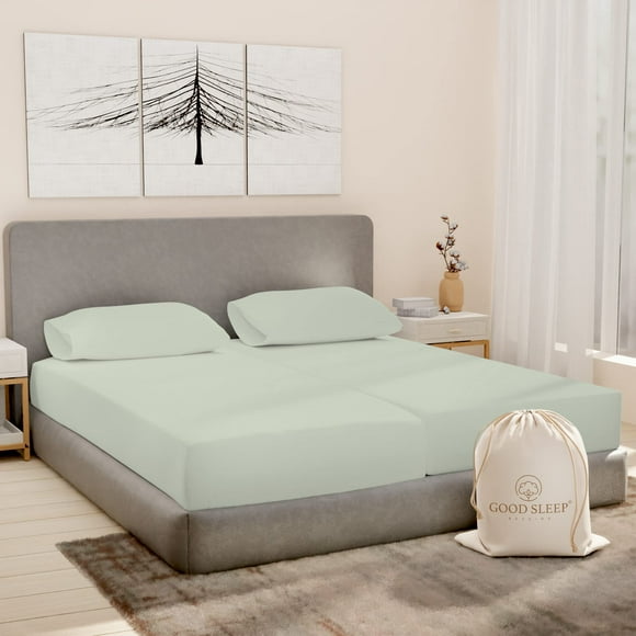 Juego de sábanas Good Sleep Bedding Split King, 100% algodón, 1000 hilos
