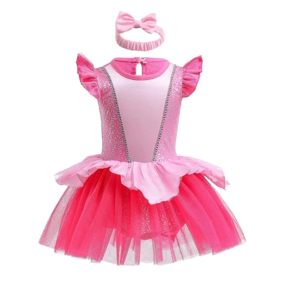 Vestido de disfraz elegante con diseño de princesa Daisy para bebés de 18 a 24 m
