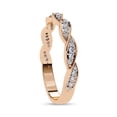 thumbnail image 3 of AFFY Twisted Half Eternity Wedding Band Ring for Women, 0.33 Carat (ctw) Round Cut Lab Grown Diamond Ring In 14K Rose Gold Over Sterling Silver F-G-H, SI Quality Ring Size-8, 3 of 6