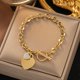 thumbnail image 1 of Pulsera de acero de titanio que no se decolora, pulsera de estilo ins versátil para mujer, pulsera de moda, joyería para niñas, 1 of 6