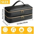 thumbnail image 3 of Aorsher Compatible with Shark Flex Style Hair Dryer Travel Case, Waterproof PU Leather Storage Bag for Travel Salon, Black, 3 of 7