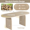 thumbnail image 4 of Euroco 6-Piece Wooden Dining Chairs Set,Modern Kitchen Table Chairs & Bench Set for 6,Natural, 4 of 7