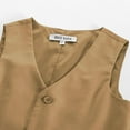thumbnail image 2 of GRACE KARIN Boys 3 Button Formal Suit Vest with Tie, 2 of 6