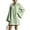 Mint Green, variant on EANJE Womens Dresses Collared V‑neck Flare Long Sleeve Mini Dresses Solid Color Tunic Cut Dresses Loose Fit Chic Spring Daily Clothing Wine S