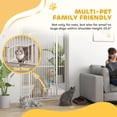 thumbnail image 3 of PawHut 59" Extra Tall Pet Gate for Cats, 30"-41" Dog Gate with Cat Door, 1.4" Narrow Gap, 2.8" and 5.5" Extension, for Doorway, Hallway, Stairway, 3 of 9