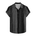thumbnail image 4 of IWRICH Men's Casual Hawaiian Floral Shirts Short Sleeve Button down Tropical Shirts Beach Summer Shirts Black M, 4 of 4