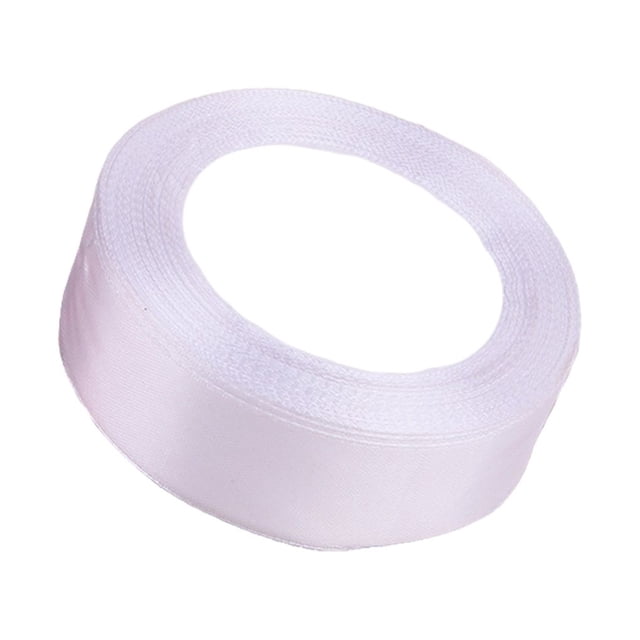 Gift Ribbon Wedding Decorations Clothes Making Supply DIY Craft which can Accessories Light-weight Polyester Ribbons for Ornaments White 01