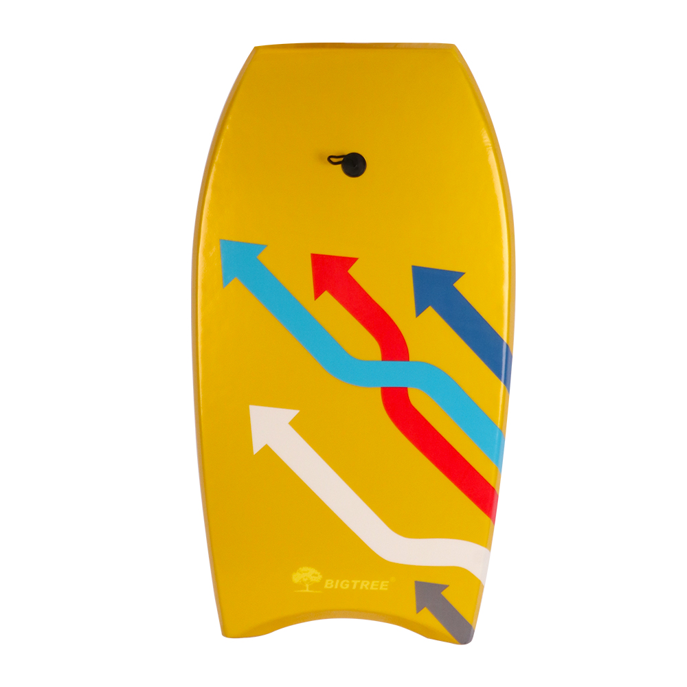WBL Yello Zig Zag and Retro Bodyboard with Leash EPS Core Boogie Board for Adults Children Kids Choice of Colour and Size 33 41 XPE Deck